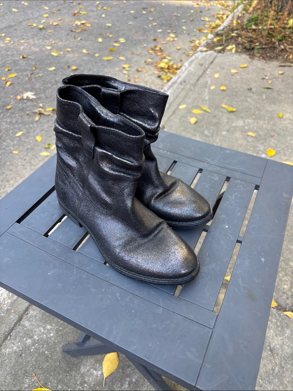 Black Women's Slouch Ankle Boots - Brand Unspecified